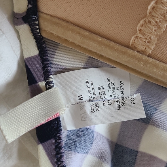 J Crew Blue Gingham Bandeau - Picture 7 of 8